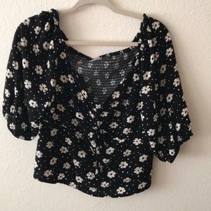 Floury Blouse, Size XL, front tie